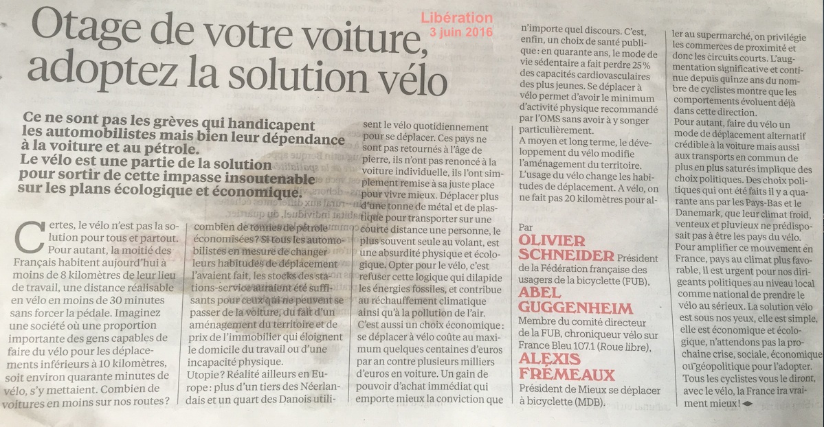 Revue de presse 05, début juin 2016 Libé