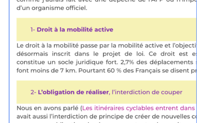 La future loi des mobilités en résumé pour les cyclistes