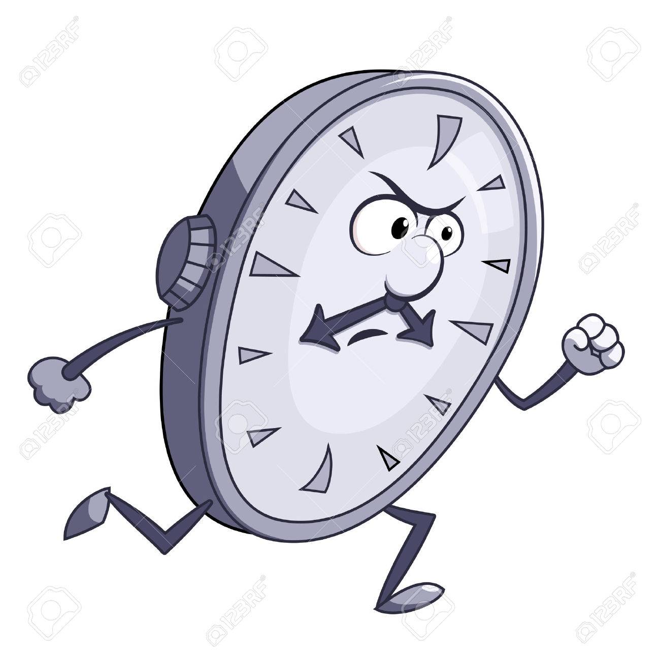 En heure d'été on n'a plus le temps de rien faire 39056825-illustration-de-l-horloge-colère-course