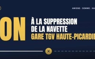 Un message du maire d’Amiens : la SNCF vient d’annuler la navette entre les deux gares, celle d’Amiens et celle du TGV – Protestez !